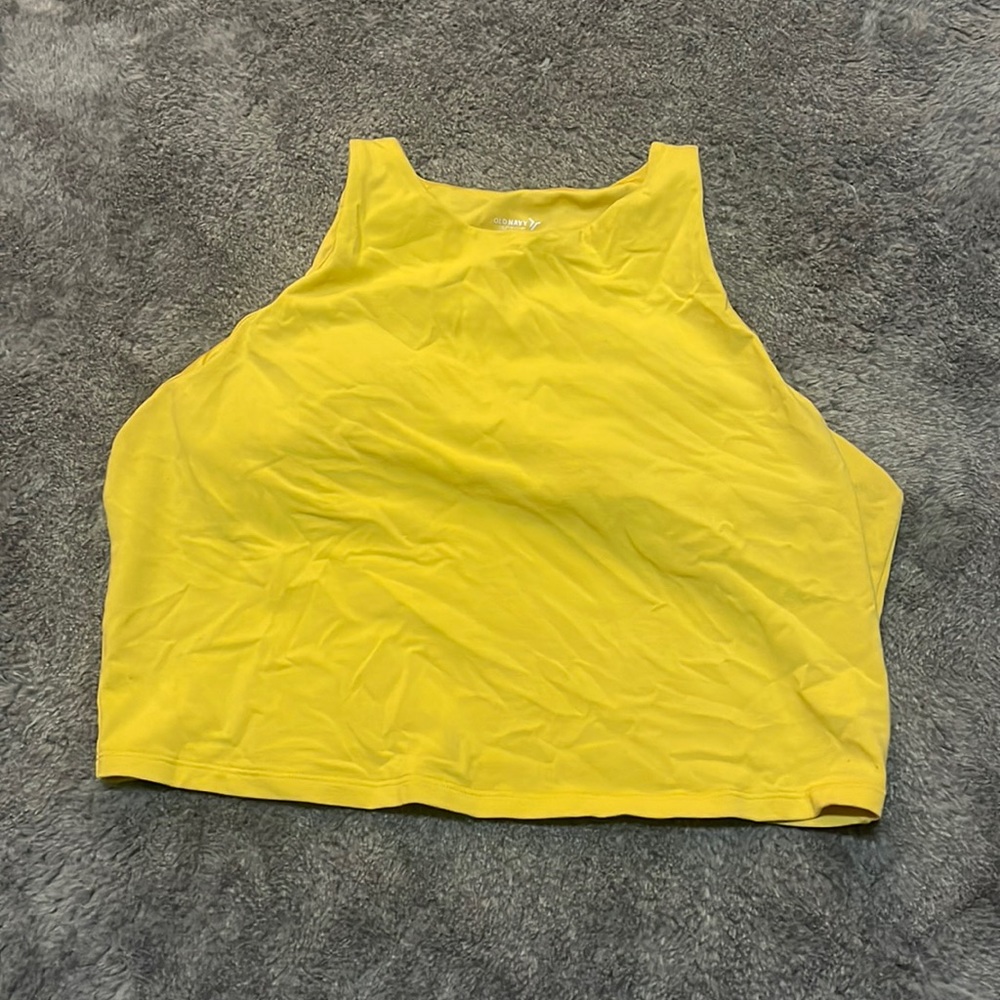 Mustard yellow powerchill bra oldnavy